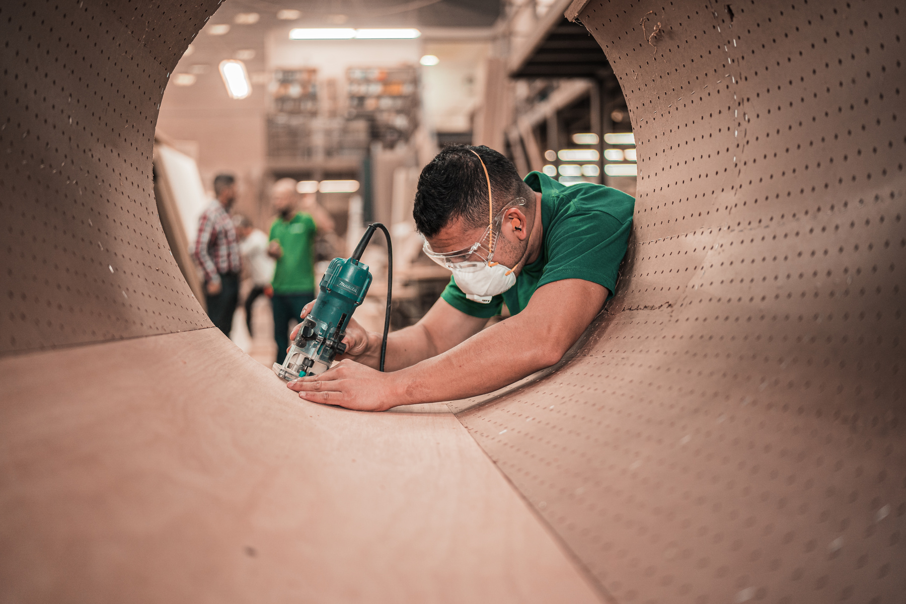 Men in Green Shirt Wearing Mask